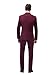 POSHAWN Men's Slim Fit Notch Lapel Two Piece Suit Set