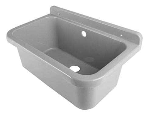 Waschbecken Ausgussbecken mit Seifenspender 55 cm x 34 cm x 21 cm Spülbecken Waschtrog mit Überlauf Waschbecken für… – Bild 4