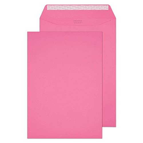 Blake Creative Colour - Coloured Pink C4 Envelopes (324 x 229 mm) - Pack of 250 - FSC Certified - 120GSM - Peel and Seal Pink Envelope - Invitation Envelopes/Card Making Supplies (402P)