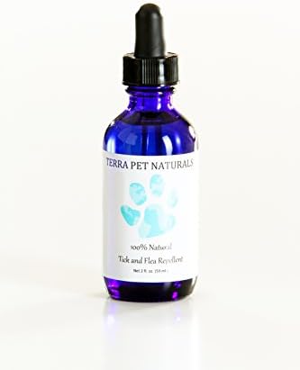 100% Natural Flea and Tick Repellent, Topical Treatment Drops for Dogs, for Flea and Tick Prevention and Control. Spot-On Tick and Flea Medicine made with All-Natural and Organic Ingredients.