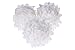 Clever Creations Red and White Flower 3 Pack Christmas Tree Ornaments