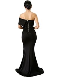 ZKESS - Vestido de graduación para mujer con tirantes de una manga