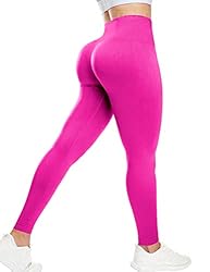 YEOREO Women High Waist Workout Gym Smile Contour