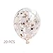 Suyisy 20 Pack Rose Gold Confetti Balloons 12