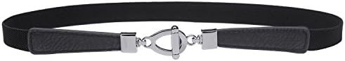 Syuer Womens 0.8" Width Skinny Elastic Waist Belt Stretch Cinch Belt Thin Belt