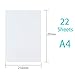 WXJ13 A4 Size 22 Sheets Clear Waterslide Decal Paper for Inkjet Printer, Water-Slide Transfer Transparent Printable Paper Sheets