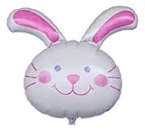 Mayflower Distributing Mens Easter White Bunny Hug Head Jumbo Foil Balloon White Medium