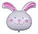 Mayflower Distributing Mens Easter White Bunny Hug Head Jumbo Foil Balloon White Medium