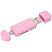COASD Memory Card Reader SD OTG Adapter and USB 2.0 Portable for SDXC, SDHC, SD, MMC, RS-MMC, Micro SDXC, Micro SD, Micro SDHC Card and UHS-I Card (Pink)