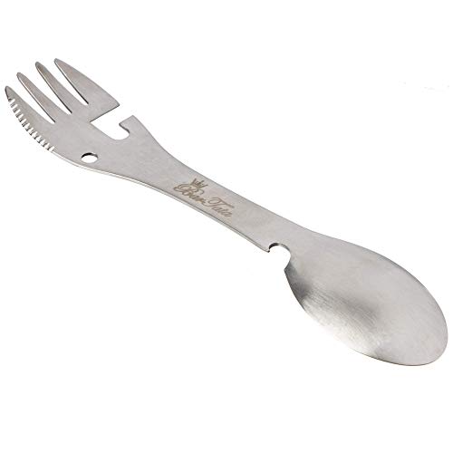 BarTata Spork 5 In 1 Stainless Steel Spoon, Fork, Knife, Can Opener