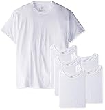 Hanes Men's 6-Pack FreshIQ Crew T-Shirt, White, X-Large