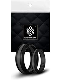 Knot Theory Camo Silicone Wedding Ring Band for Men Women: Superior Non Bulky Rubber Rings - Premium Quality, Style, Safety, Comfort - Ideal Bands for Gym, Safe for Work, Hunting, Sports, and Travels