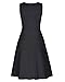 KILIG Women's Casual V Neck Solid Sundresses Aline Sleeveless Summer Midi Dress with Pocket (B1-Black, Small)