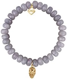 Love and Rock Light Grey Gold Charm Bracelet