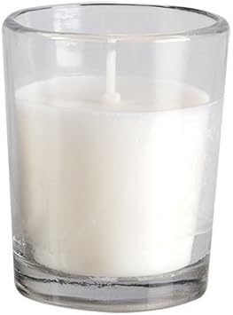 Amazon Com Clear Glass Wax Filled Votive Candles Premium Wax Candles Great For Sanctuary Vigils Prayers Blessing 2 Ct Pack Home Kitchen
