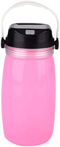KROWMAET Solar Water Bottle, Collapsible Silicone Bottle Outdoor Portable Lightweight LED Tent Lamp, Camping Lantern, Fishing Lights USB Rechargeable