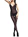 Beluring Womens Halter Lace Lingerie Bodysuits Crotchless Bodystocking