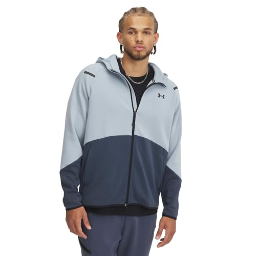 Under Armour Men's Unstoppable Fleece Full Zip, (465) Harbor Blue/Downpour Gray…