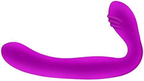 BASP Strapless Strapon Vibrator for Women 30 Speeds Double Vibrating Lesbian G Spot Silicone Adult Sex Toys for Woman T-Shirt,Purple Self Pleasure