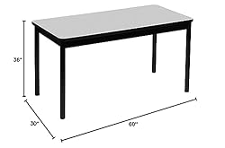 Correll LT3060-15 Lab Table, 36" Standing / Stool