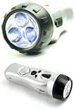Illuminator Self Powered 4-in-1 FM Radio / Alarm / 3 White focused LED flashlight / Mobile phone charger Crank Powered
