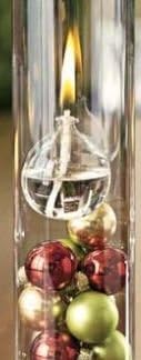 Glass Oil Candle 8" Cylinder with Oil Resivoir