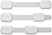 Baby Safety Adjustable Locks - Cabinet Locks - Door, Fridge, Oven, Toilet Seat and Drawer Latches, Free 20 Extra 3m Adhesive Pads, No Tools or Drilling Required, 10 Pack by USA Platinum (White)