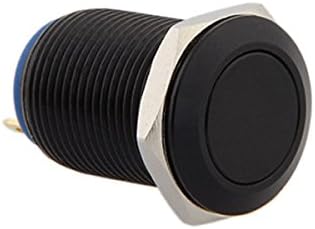 Momentary Black Horn Push Button Temporary Reset Flush Switch Car Boat Circuit