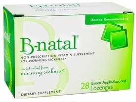 B-Natal Morning Sickness Relief, Green Apple Lozenges, 28 Count Per Box