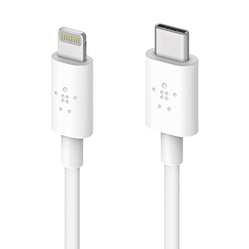 Belkin USB-C to Lightning Cable (Fast Charging iPhone USB-C Cable for iPhone 11, 11 Pro, 11 Pro Max, XS, XS Max, XR, X,