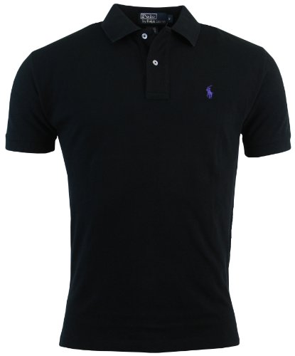 Polo Ralph Lauren Mens Classic Fit Mesh Polo Shirt - XL - Black