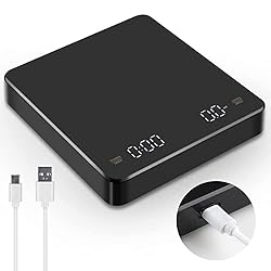 cjc Coffee Scale with Timer, Rechargeable Digital