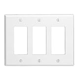 Leviton 80611-W 3-Gang Decora/GFCI Device Decora Wallplate, White