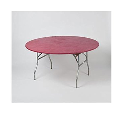 Kwik Covers 60 inch Round Maroon Fitted Table Cover - single