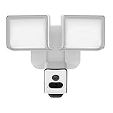 Freecam HD 1080P Floodlight Camera Motion-Activated HD Security Cam with 16GB SD Card for Free and Cloud Storage,One-Way Talk L800C White