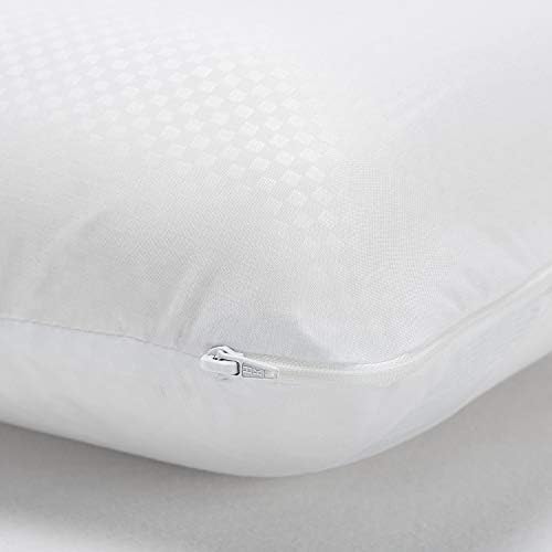 Pikolin home - pacote 2 unidades almofada fibra viscoelástica - hipoalergênica, capa dupla, alta firmeza, para travessas laterais, 60x35 cm