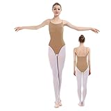 iMucci Professional Seamless Nude Camisole Leotard - Undergarment Dancewear for Ballet Dance