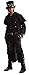 Forum Novelties Adult Steampunk Victorian Industrial and Science Fiction Aviator Goggles, Black/Silver, One Size