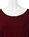 TWINTH Womens 3/4 Sleeve Dolman Drape Top with Side Shirring Loose Fit Tunic Top Plus Size Burgundy XX-Large