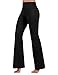 ODODOS Power Flex Boot Cut Yoga Pants Tummy Control Workout Running 4 Way Stretch Boot Leg Yoga Pantss with Hidden Pocket,Black,Medium