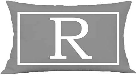 Hangood Alphabet Letter R Cushion Cover 12x20 Soft Plush Throw Pillow Covers 30cm x 50cm R