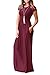 RBwinner Women's Short Sleeve Maxi Dress With Pockets Plain Loose Swing Casual Floor Length Long Dresses