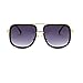 Dollger Oversized Square Aviator Sunglasses for Men Pilot Shades Gold Frame Retro Sun Glasses