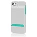 Incipio IPH-847 Stashback for iPhone 5-1 Pack - Retail Packaging - White/Turqoise