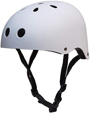 LZLAN Skate BMX Scooter Stunt Bike Bicycle Cycling Crash Safety Helmet Skateboard Child Kid Junior Adult S M L (White,M)