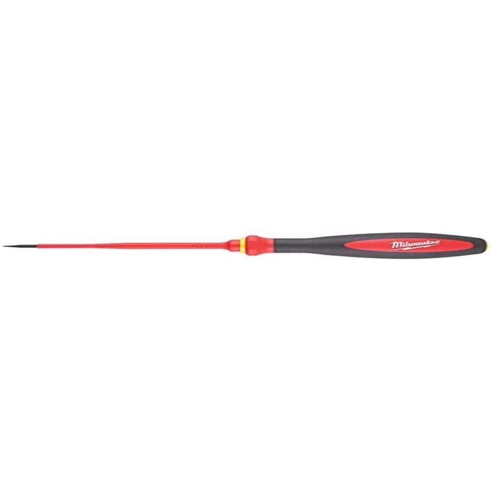 Milwaukee 4932471445 Ergo Slim Screwdriver Flat 0.5 x 3 x 100 493247144545, Black-Red