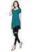 MBJ WT638 Short Sleeve Shirts for Womens Tops Casual V-Neck Summer Clothes Asymmetrical Tunic Blouses XL Teal