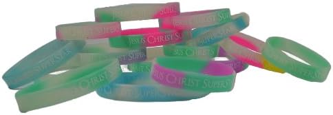 Lot of 16 Jesus Christ Superstar Rainbow Wristbands (2packs) 65020