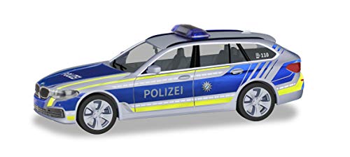 Herpa-094603-BMW-5er-Touring-Polizei-Bayern-Fahrzeug-in-Mini-zum-Basteln-und-Sammeln-Mehrfarbig