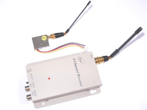 MINI 200mW Professional 4-Channel Wireless Audio Video Transmetter & Receiver. by YanTech USA